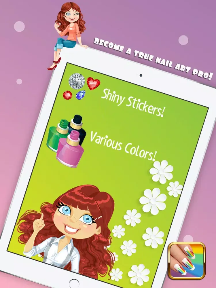 Zrzuty ekranu Cute Nail Design for Girls – Virtual Beauty Salon with Pretty Manicure Makeover Ideas iPad 