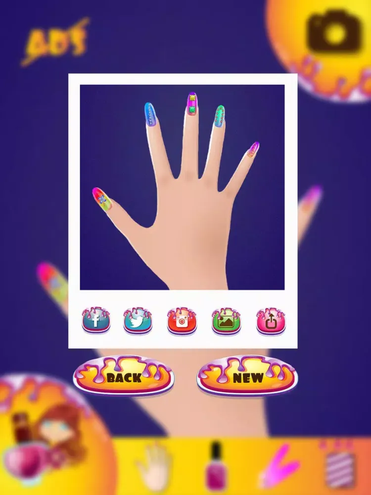 Zrzuty ekranu Cute Nail Design for Girls – Virtual Beauty Salon with Pretty Manicure Makeover Ideas iPad 
