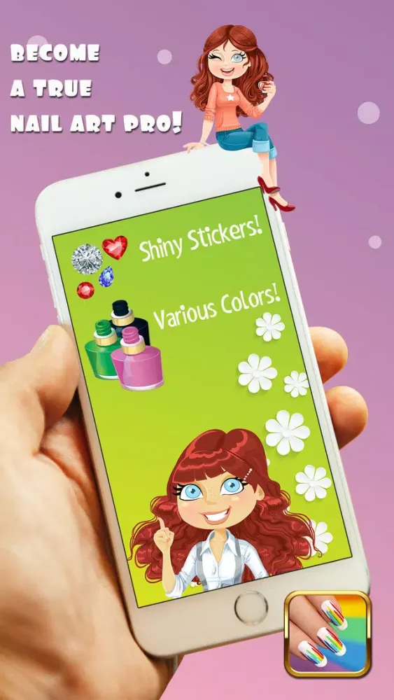 Zrzuty ekranu Cute Nail Design for Girls – Virtual Beauty Salon with Pretty Manicure Makeover Ideas