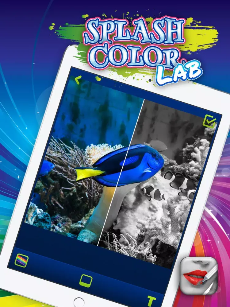 Capturas de pantalla de Splash Color Lab – Edit Pictures with Gray-Scale Recolor Tool and Retouch Photo.s iPad 
