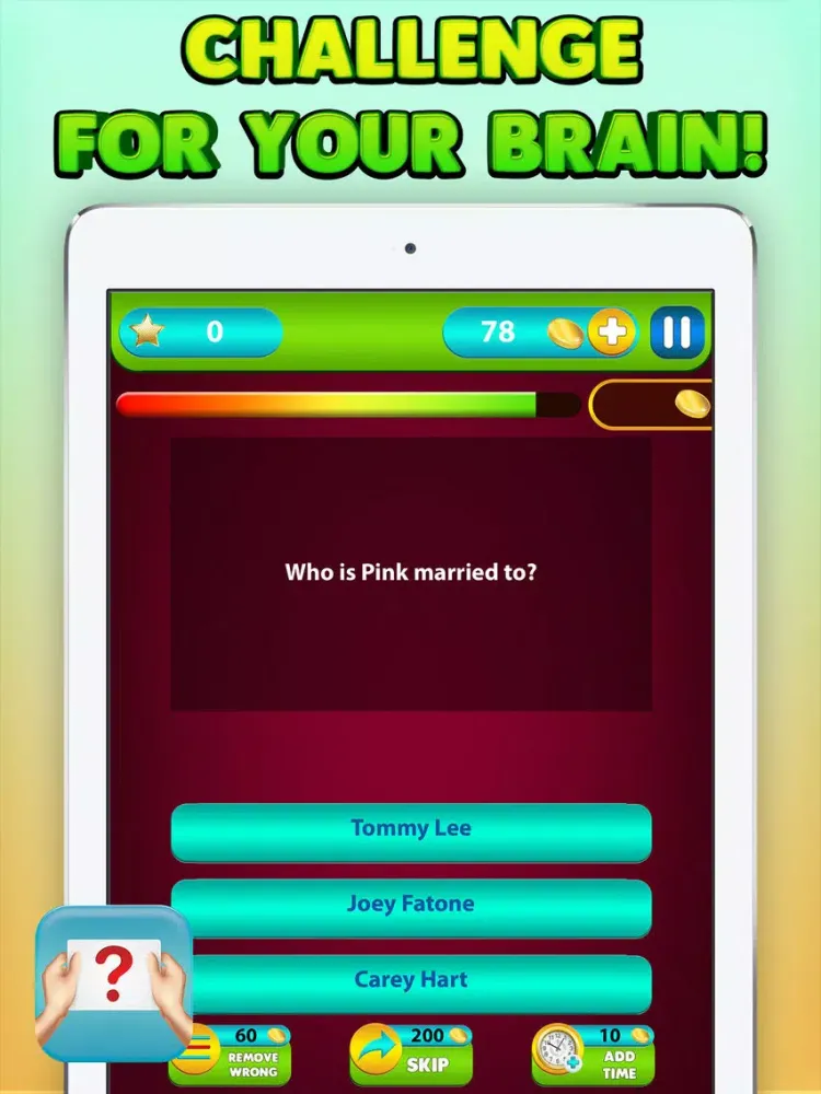 Tangkapan skrin Popular Quiz Game iPad 