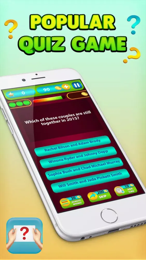 Tangkapan skrin Popular Quiz Game