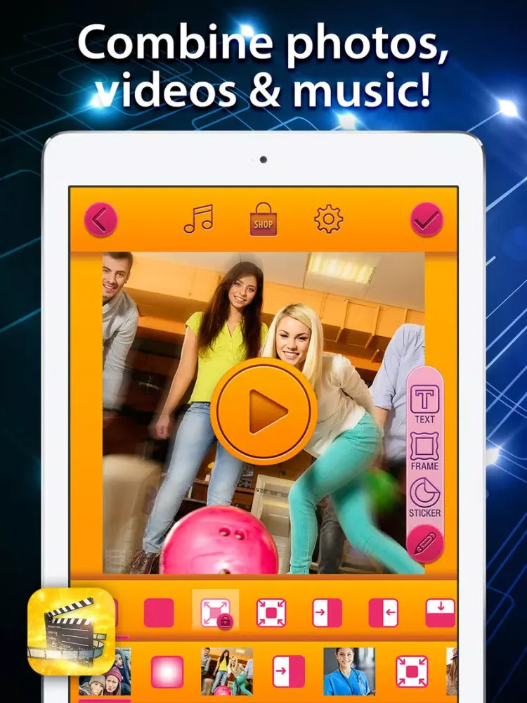 SlideShow Video Editor & Movie Maker iPad  Screenshots