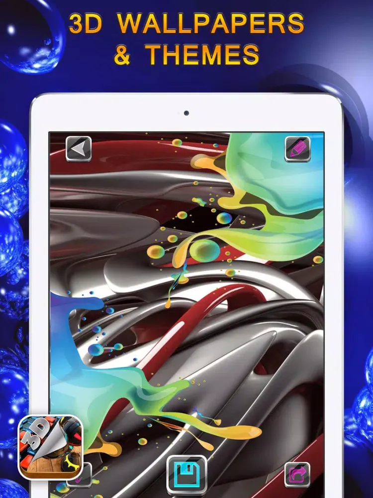 تصاویر 3D Wallpapers & Themes - Premium Collection of Retina Backgrounds and Fancy Lock Screens iPad 