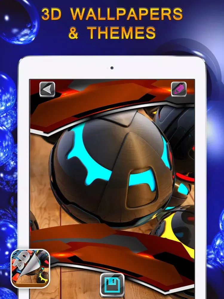 تصاویر 3D Wallpapers & Themes - Premium Collection of Retina Backgrounds and Fancy Lock Screens iPad 