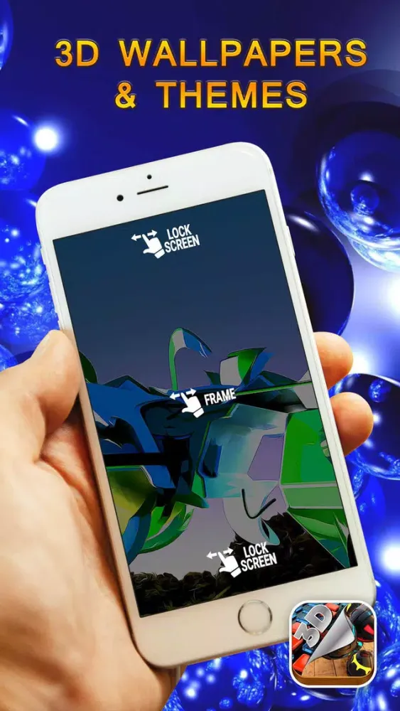 تصاویر 3D Wallpapers & Themes - Premium Collection of Retina Backgrounds and Fancy Lock Screens