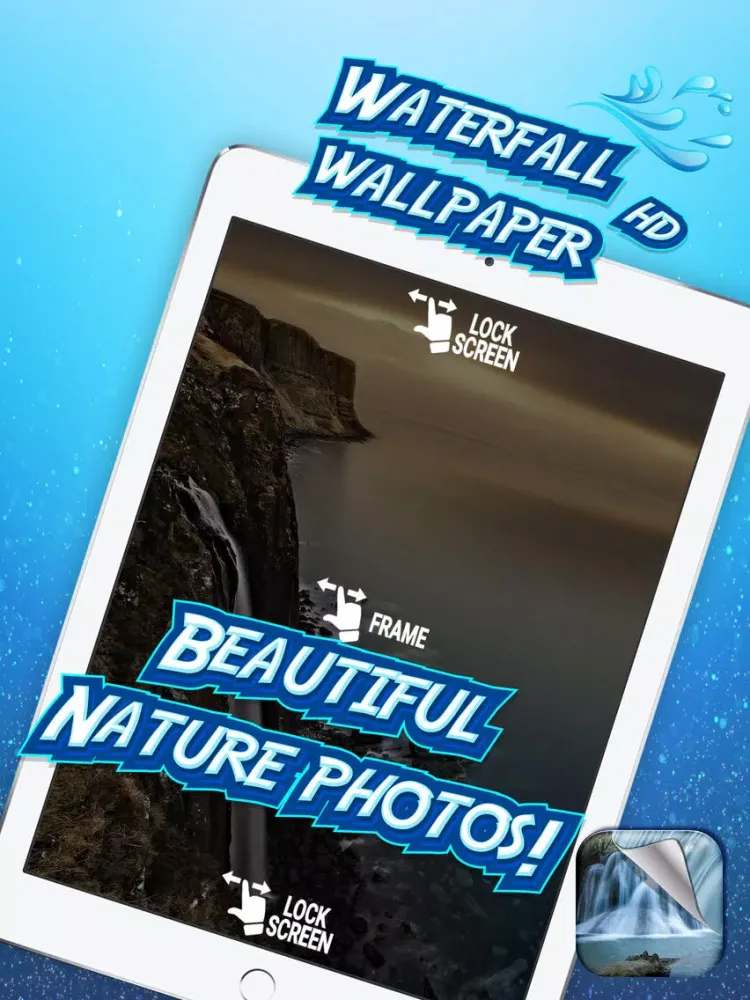 Waterfall Wallpaper HD – Beautiful Nature Photos of Amazing Landscape Background.s Free iPad  Screenshots