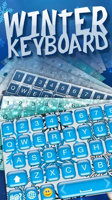 Winter Keyboard Theme – Frozen Skins, Emoji & Font Screenshots