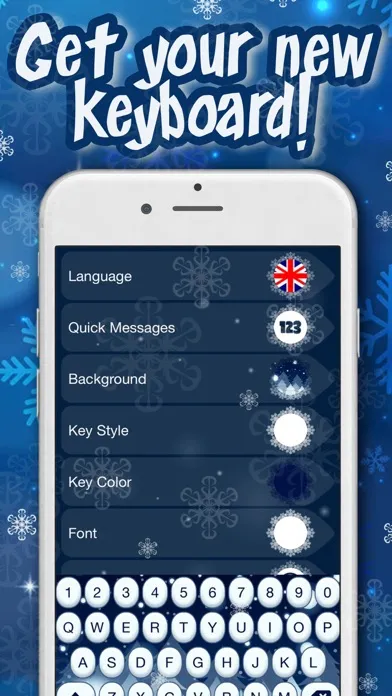 Winter Keyboard Theme – Frozen Skins, Emoji & Font Screenshots