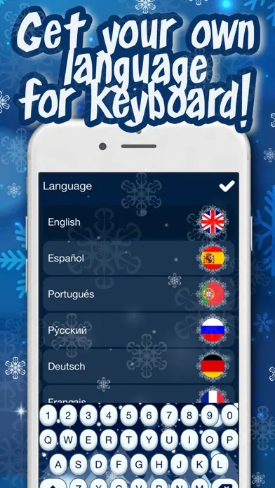 Winter Keyboard Theme – Frozen Skins, Emoji & Font Screenshots