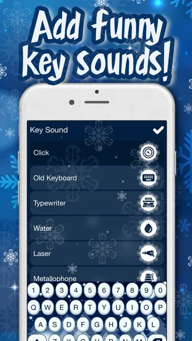 Winter Keyboard Theme – Frozen Skins, Emoji & Font Screenshots