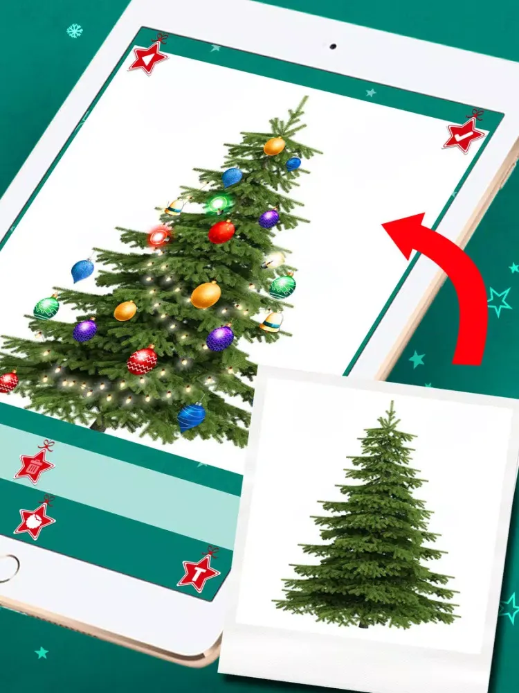 Christmas Tree Decoration & Ornaments Pic Stickers iPad  Ekran Görüntüleri