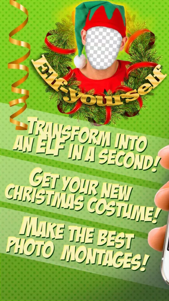 ภาพหน้าจอของ Elf Yourself - Christmas Photo Editor Cam Stickers
