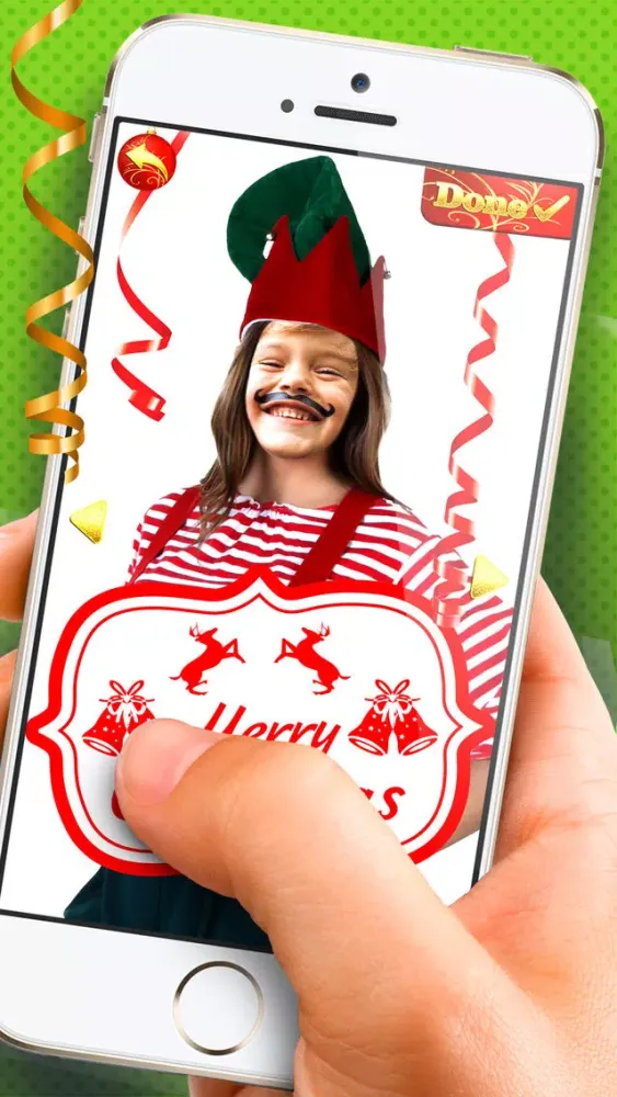 ภาพหน้าจอของ Elf Yourself - Christmas Photo Editor Cam Stickers
