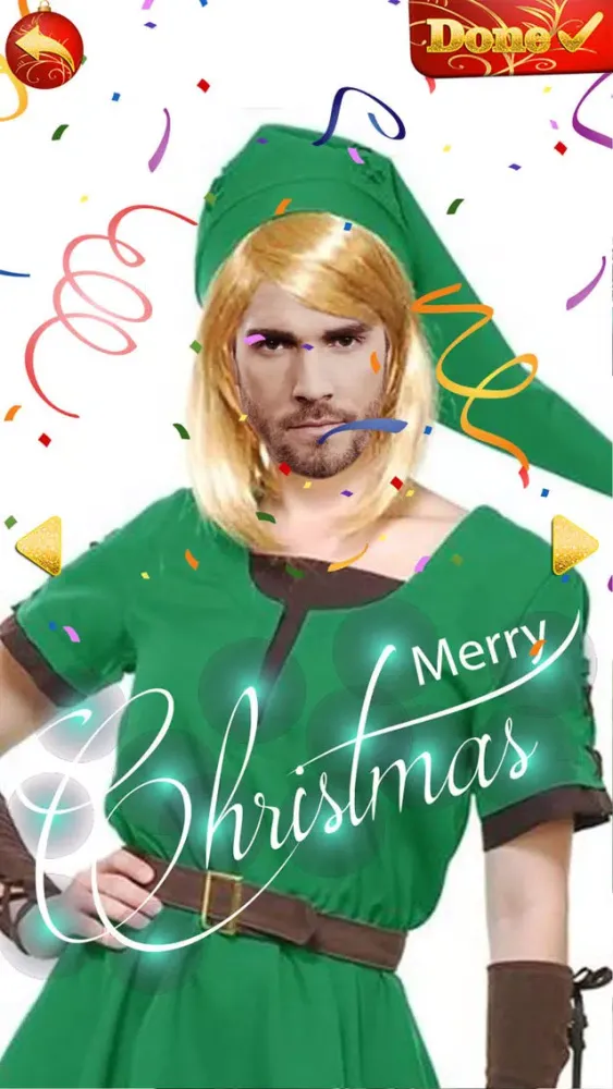 ภาพหน้าจอของ Elf Yourself - Christmas Photo Editor Cam Stickers