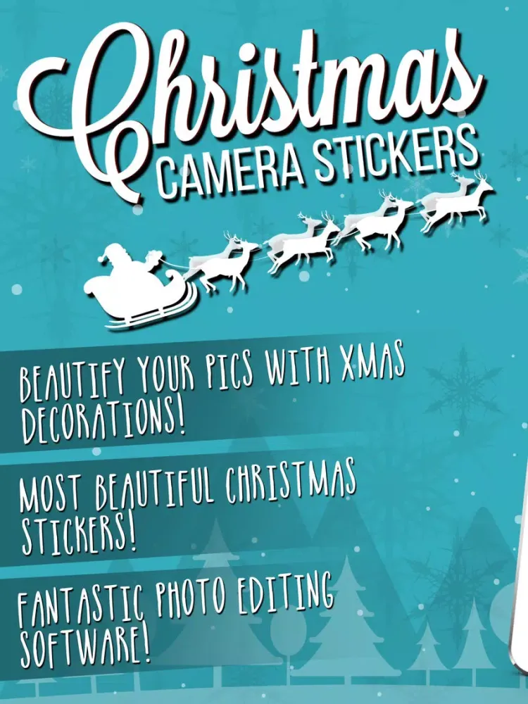Tangkapan skrin Christmas Decorations Camera Stickers Photo Editor iPad 