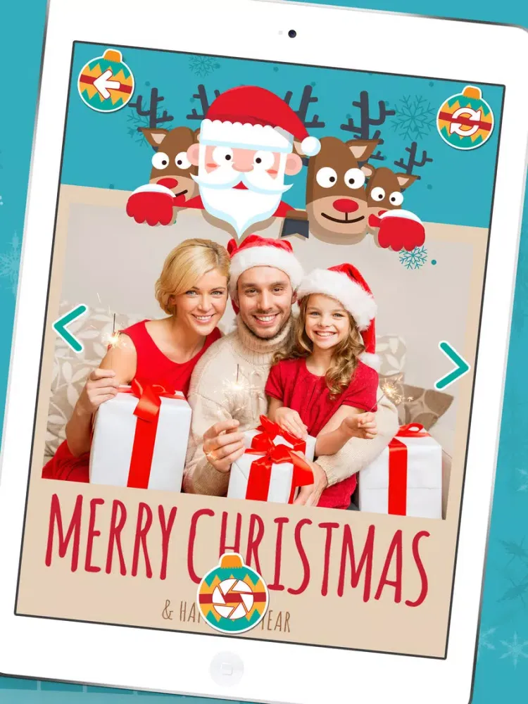 Tangkapan skrin Christmas Decorations Camera Stickers Photo Editor iPad 