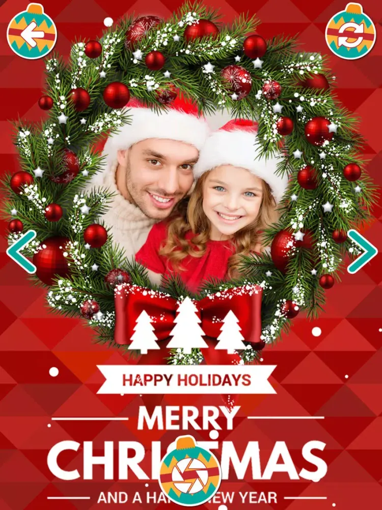 Tangkapan skrin Christmas Decorations Camera Stickers Photo Editor iPad 