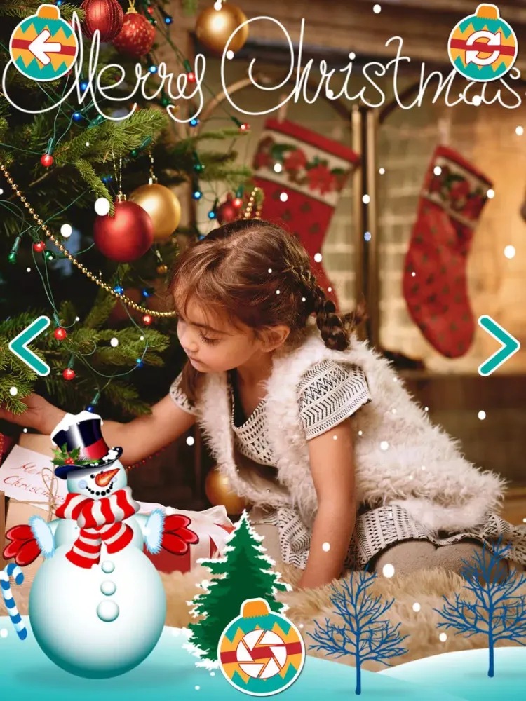 Tangkapan skrin Christmas Decorations Camera Stickers Photo Editor iPad 