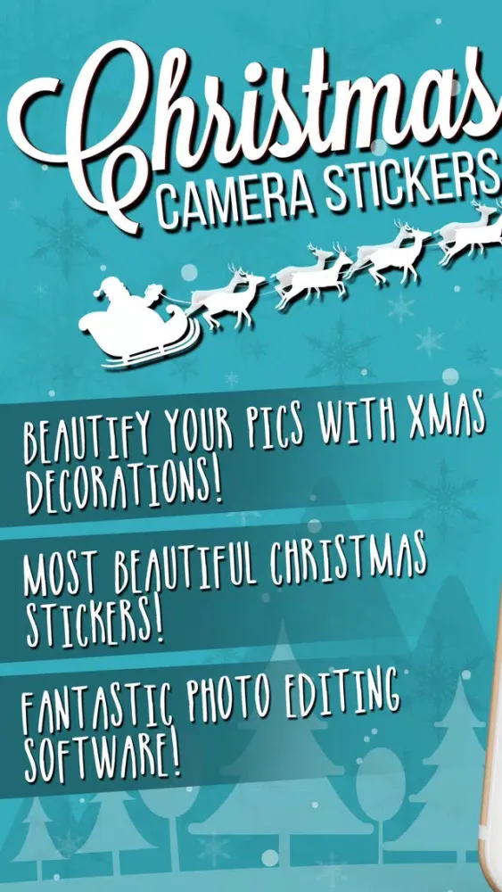Tangkapan skrin Christmas Decorations Camera Stickers Photo Editor