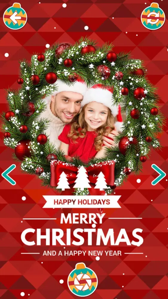 Tangkapan skrin Christmas Decorations Camera Stickers Photo Editor