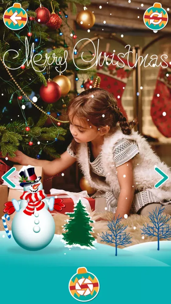 Tangkapan skrin Christmas Decorations Camera Stickers Photo Editor