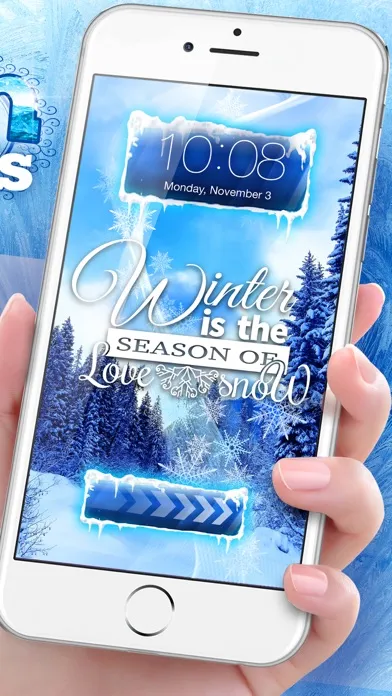 Zrzuty ekranu Frozen Wallpaper – Winter Background Themes