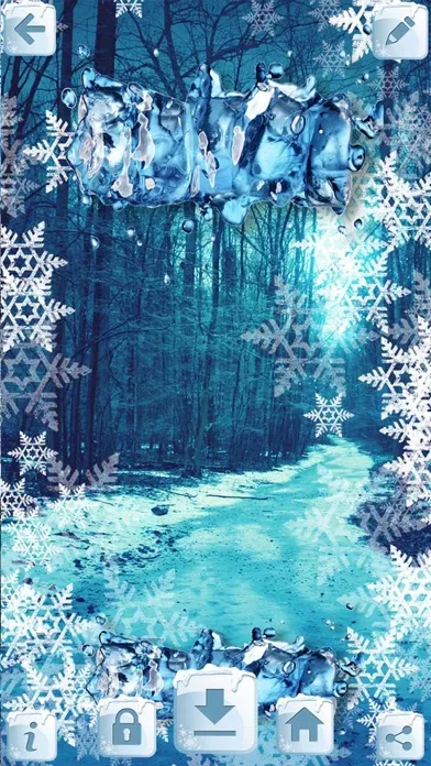 Zrzuty ekranu Frozen Wallpaper – Winter Background Themes