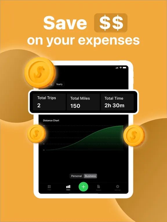 mileage tracker expense log iPad  스크린샷