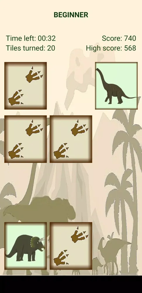 Dino Memory Game Ekran Görüntüleri