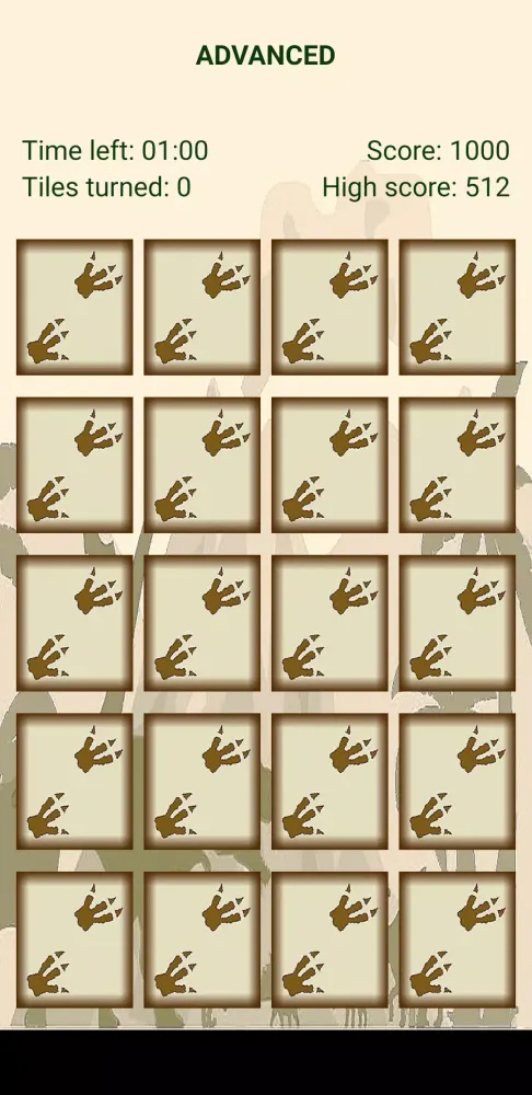 Dino Memory Game Ekran Görüntüleri