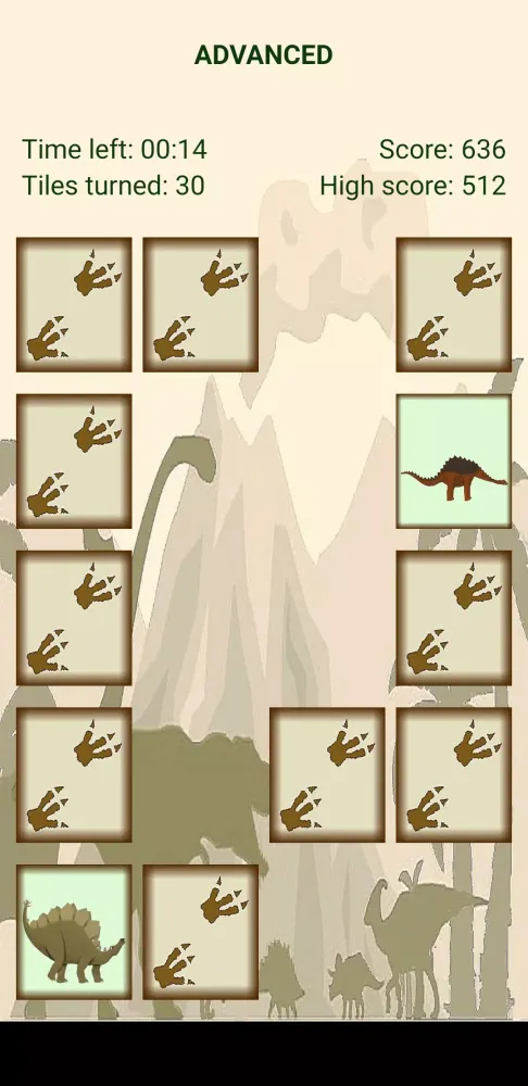 Dino Memory Game Ekran Görüntüleri