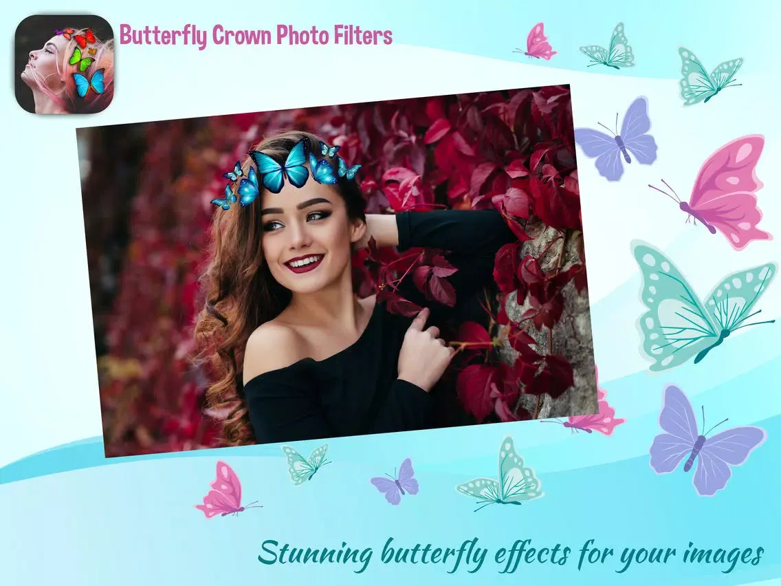 Butterfly Crown Photo Filters iPad  Screenshots