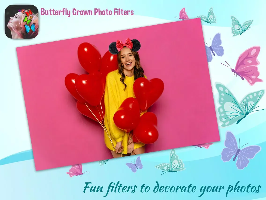 Butterfly Crown Photo Filters iPad  Screenshots