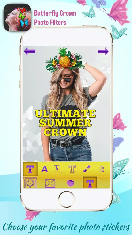 Butterfly Crown Photo Filters Screenshots