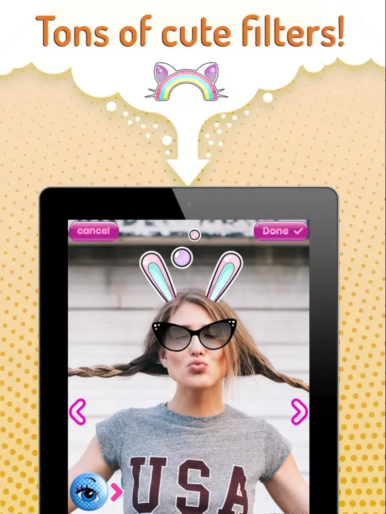 Capturas de pantalla de CUTEY: Face Filters Camera App iPad 