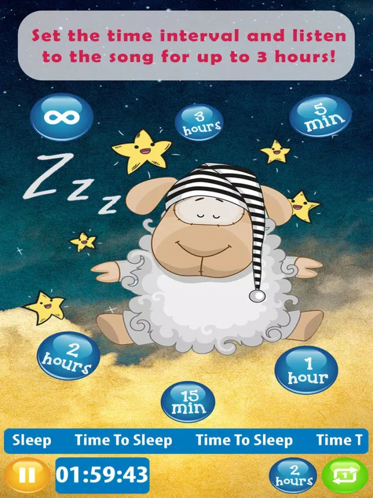 Baby Sleep - Lullaby Music App iPad  سکرین شاٹس