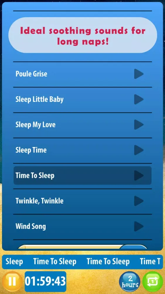 Baby Sleep - Lullaby Music App سکرین شاٹس