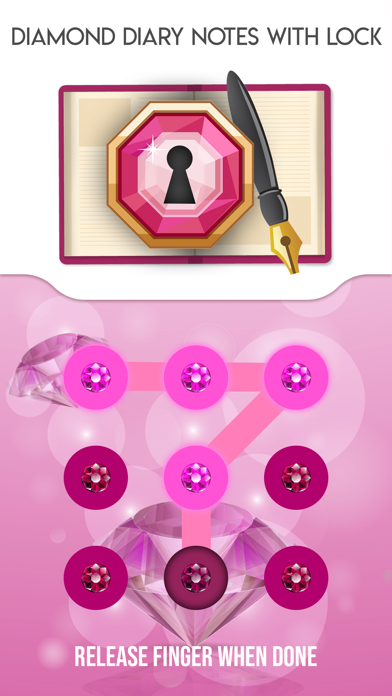 Captures d'écran de Diamond Diary Notes With Lock