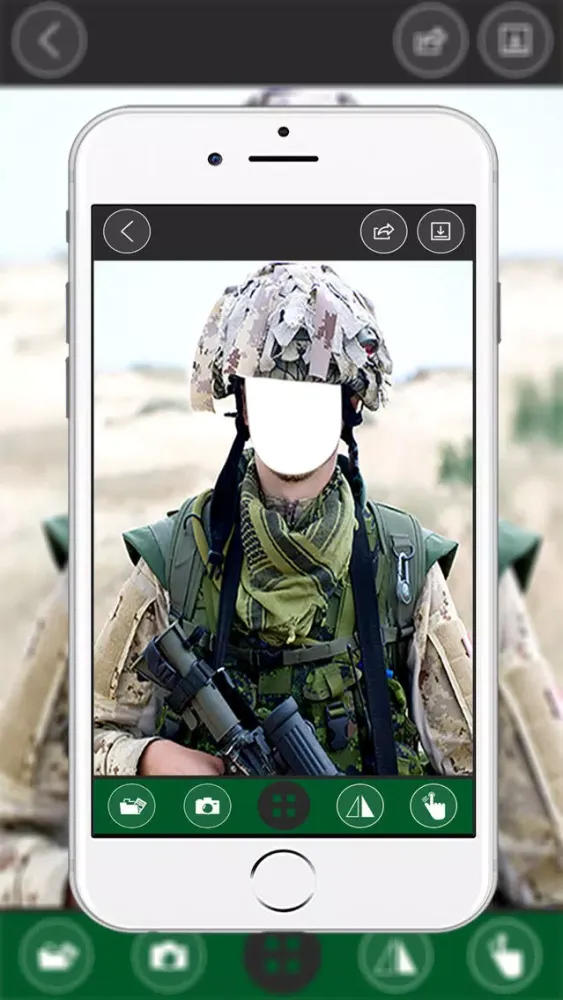 Capturas de tela do Military Army Man Suit Photo- New Photo Montage With Own Photo Or Camera