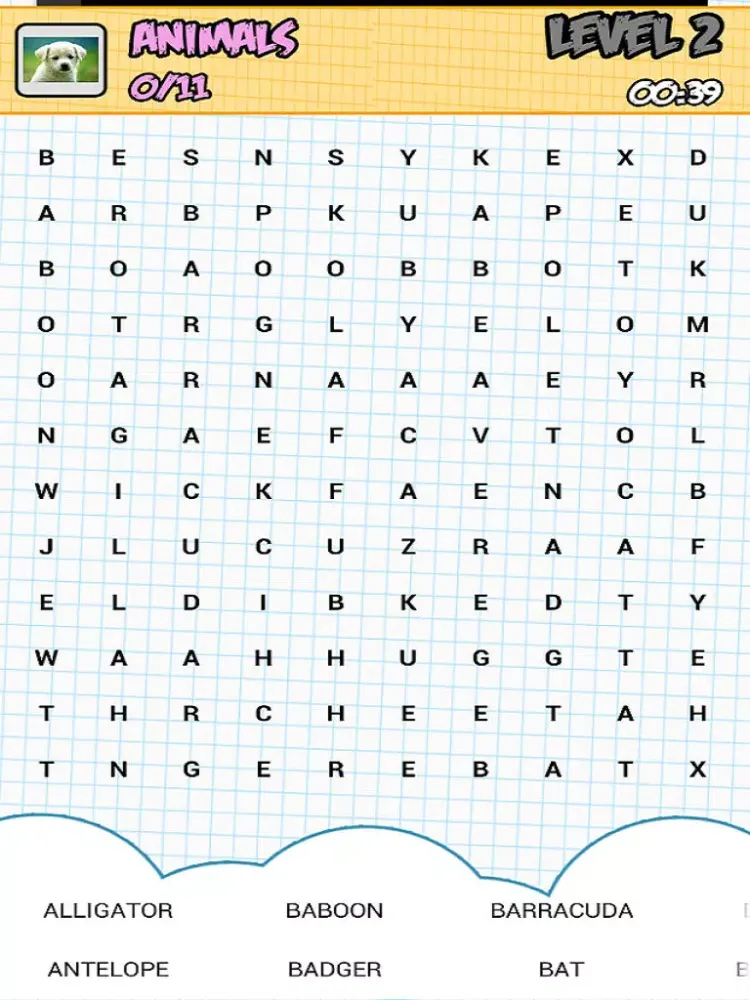 Word Search Swype Free iPad 应用截图