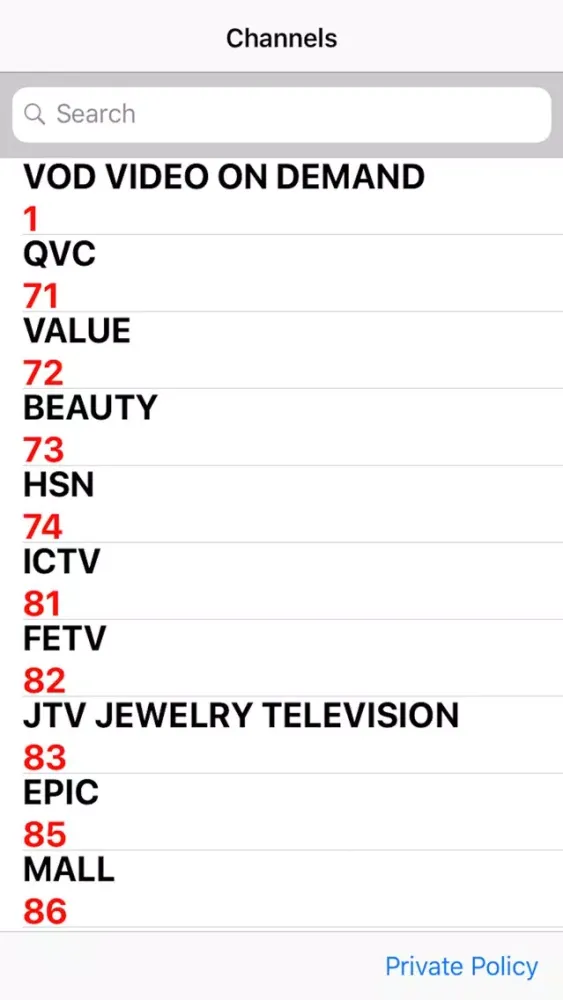 ChannelSearch スクリーンショット