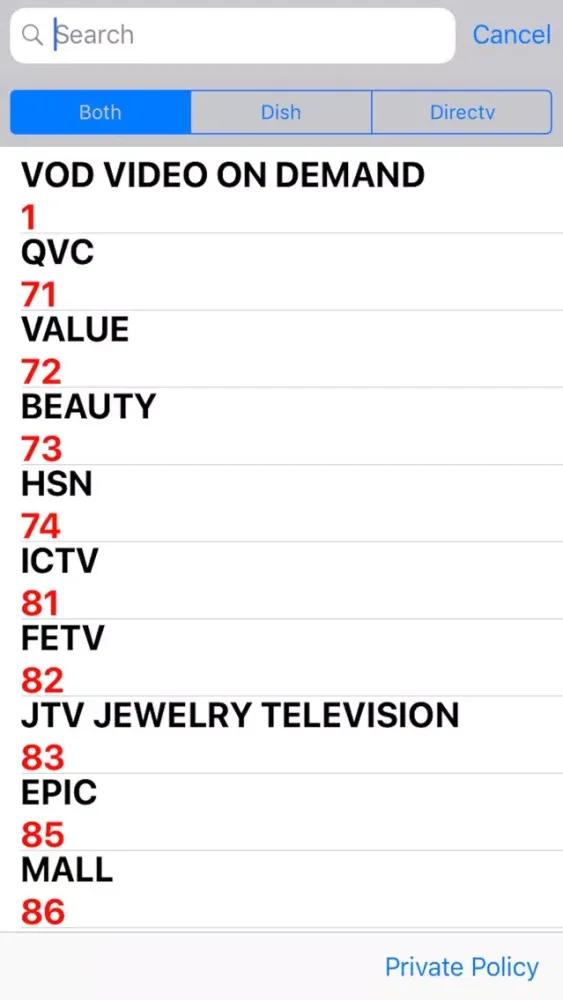ChannelSearch スクリーンショット