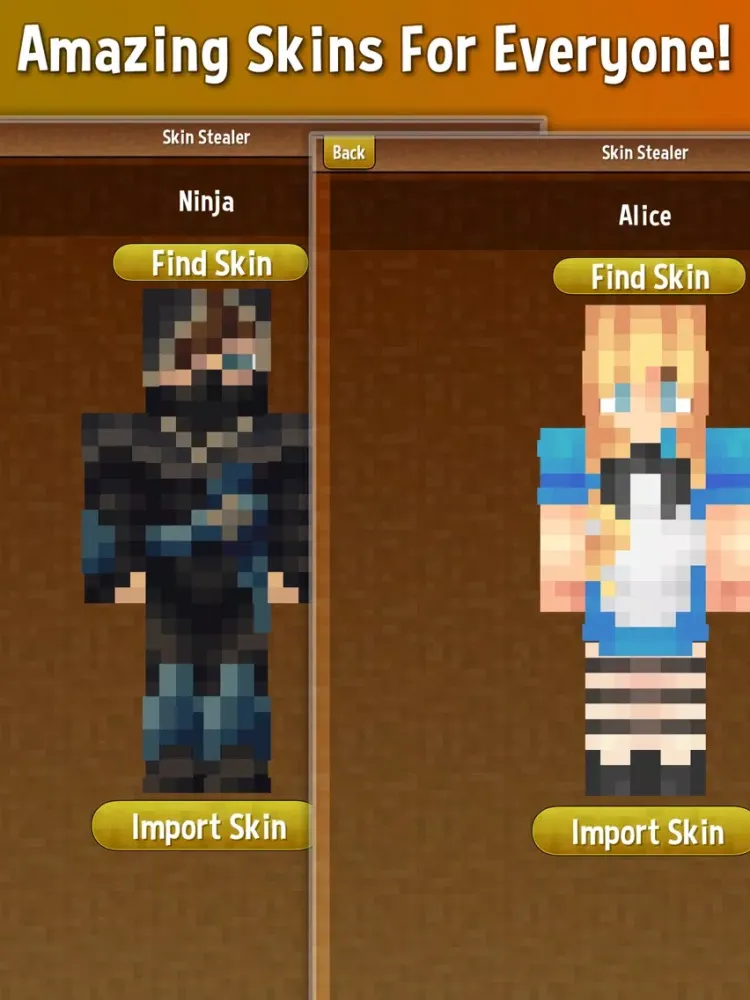 Capturas de tela do Skins for Minecraft | Boy & Girl Minecraft Skins iPad 