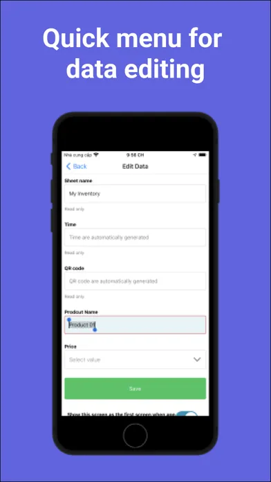 Tangkapan layar Scan to Spreadsheets