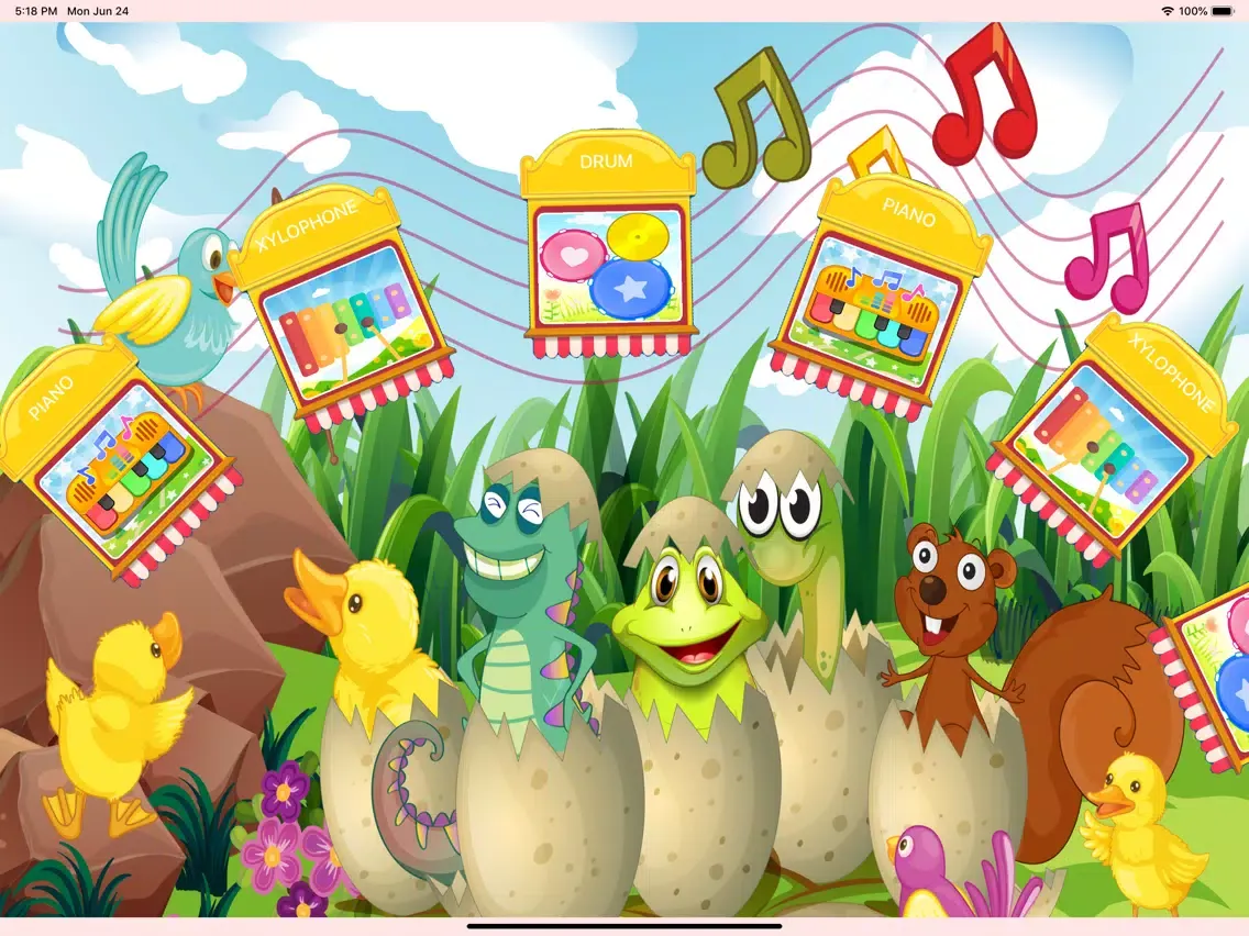ภาพหน้าจอของ Kids Songs: Piano for Kids iPad 