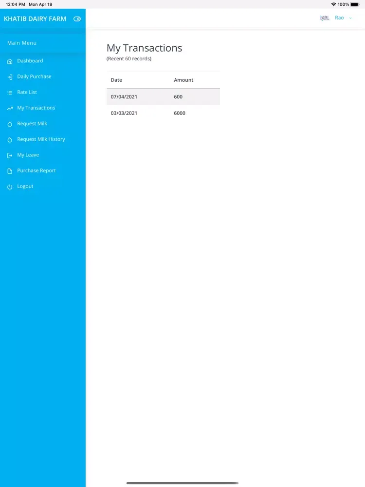 Ảnh chụp màn hình của Khatib Dairy Farm iPad 