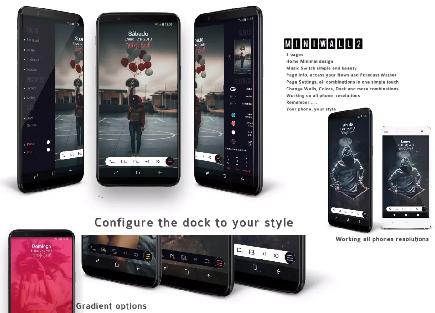 Ảnh chụp màn hình của MiniWall2 for Klwp