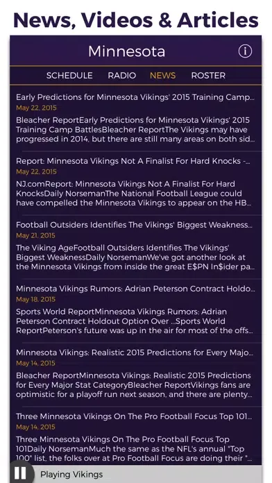 تصاویر Minnesota Football Radio & Live Scores