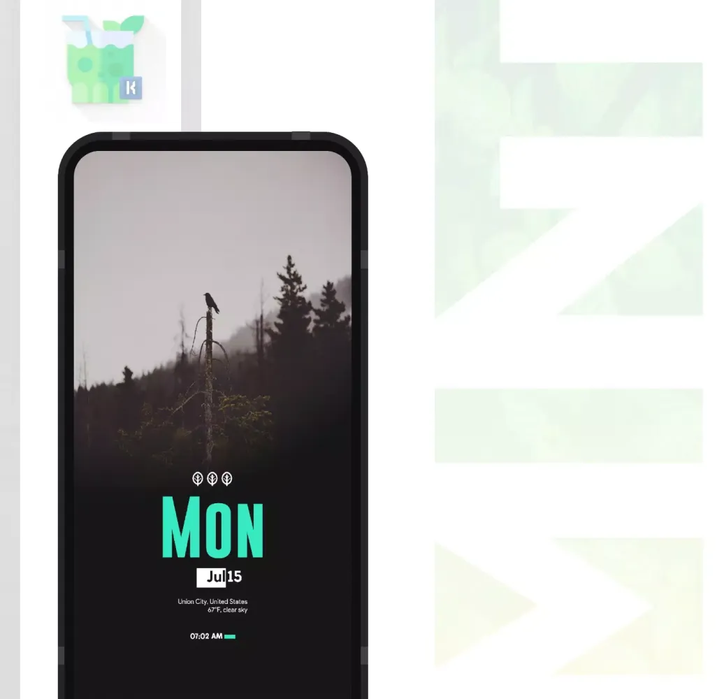 Ảnh chụp màn hình của Mint KWGT